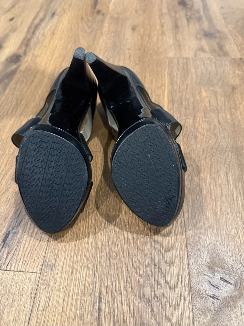 Michael Kors Black Leather Strappy High Heel Sandals